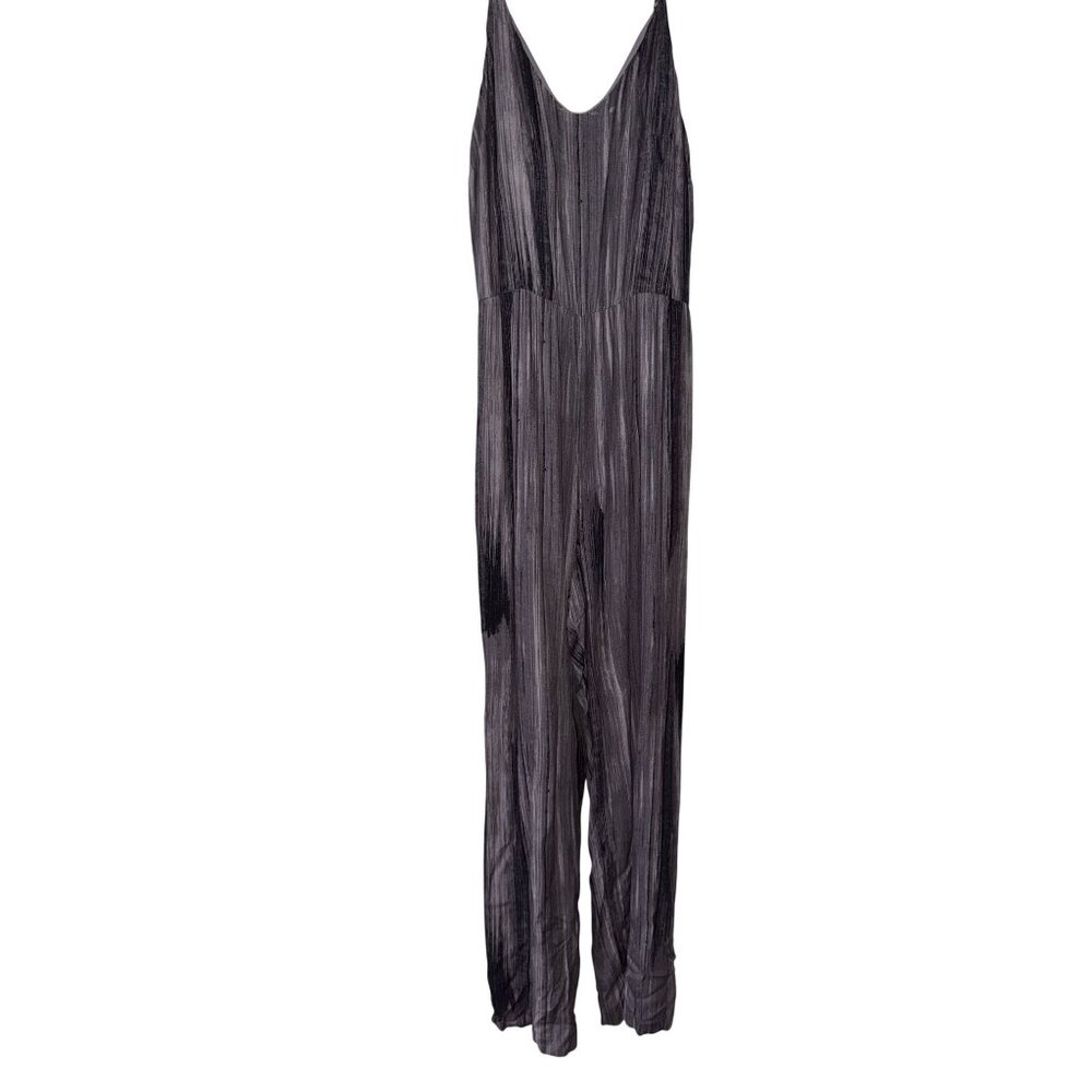 Soma Weekend Loungewear XL Gray Patterned Sleeveless Jumpsuit With Adjustable St - Picture 1 of 6